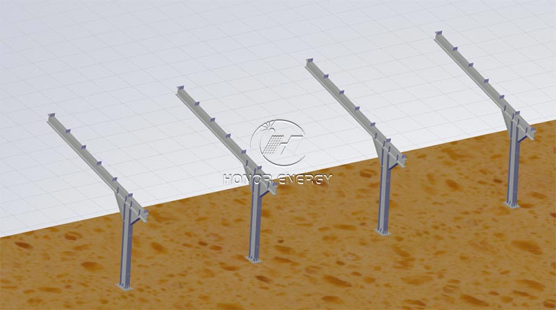 Carbon Steel Single Post Solar Carport Mounting