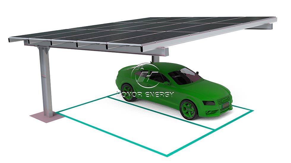Carbon Steel Waterproof Y Type Solar Carport Mounting
