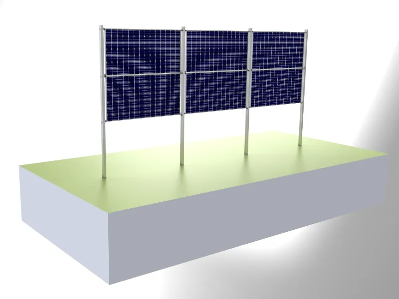 Gắn thép carbon năng lượng mặt trời dọc